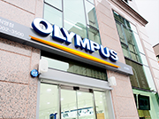OLYMPUS 대리점 건물간판